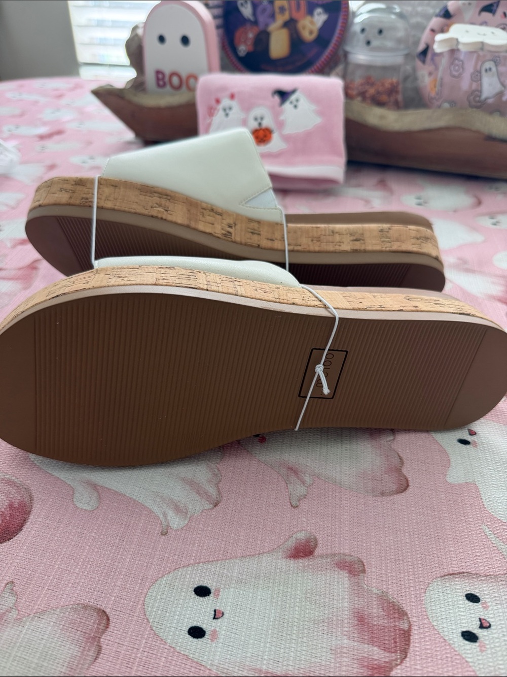 me too White Cork Platform Slide Mules, NWT, Size 11 - Picture 7 of 7